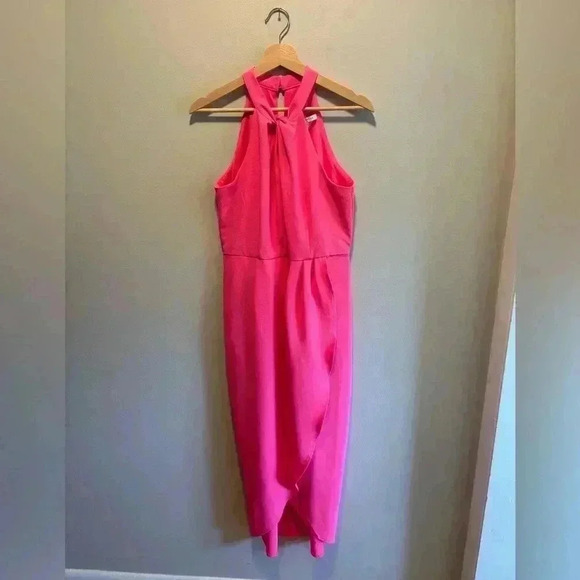 Julia Jordan Knot Neck Tulip Hem Dress - Picture 2 of 12